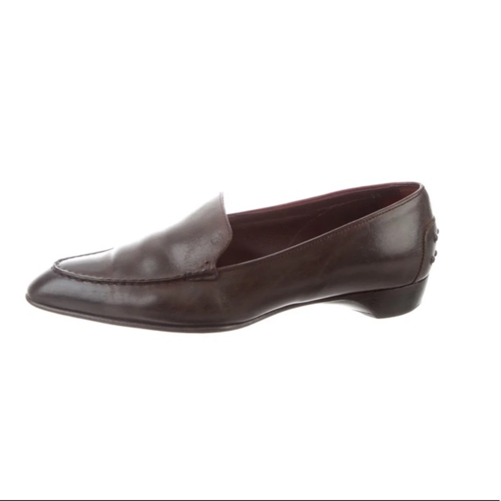 Tods Leather Loafer Pumps